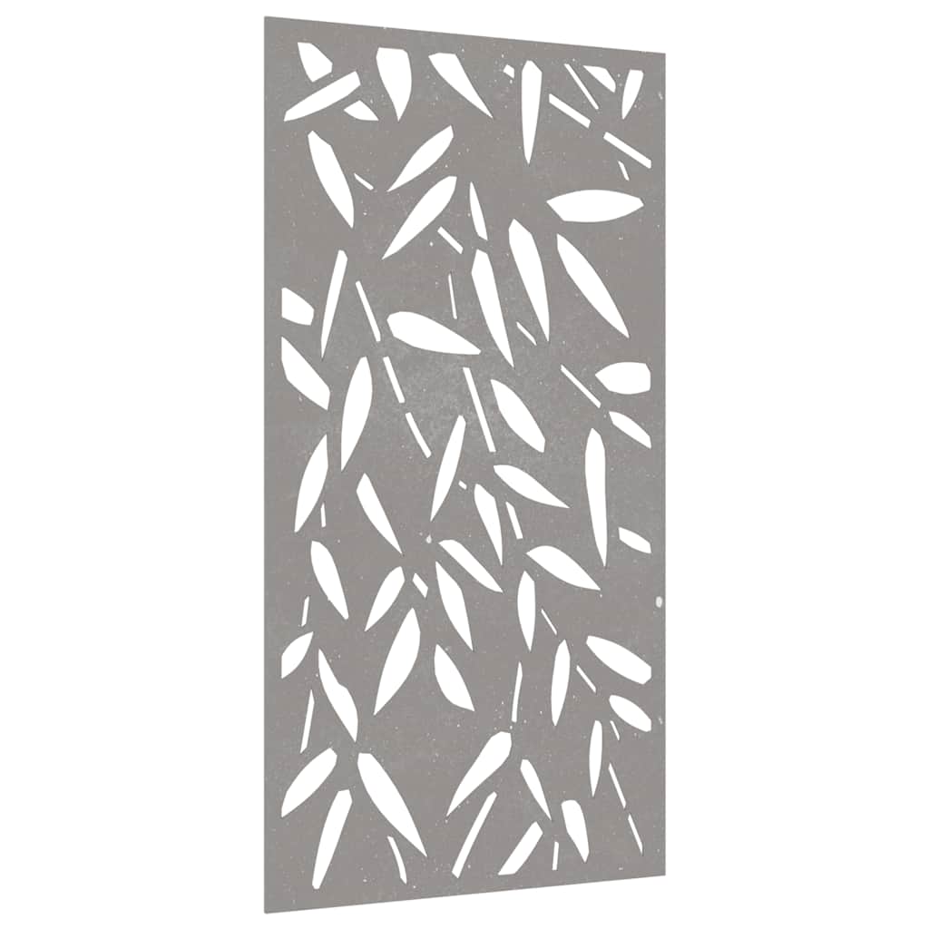 bambuszlevél-mintás corten acél kerti faldísz 105 x 55 cm