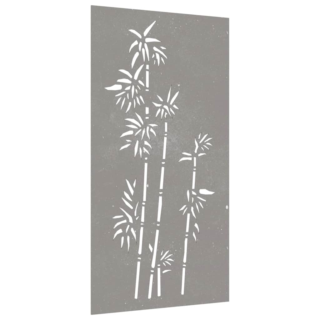 bambuszmintás corten acél kerti faldísz 105 x 55 cm