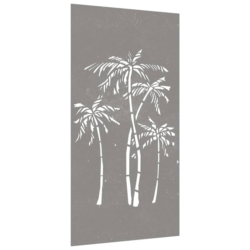 pálmafa mintás corten acél kerti faldísz 105 x 55 cm