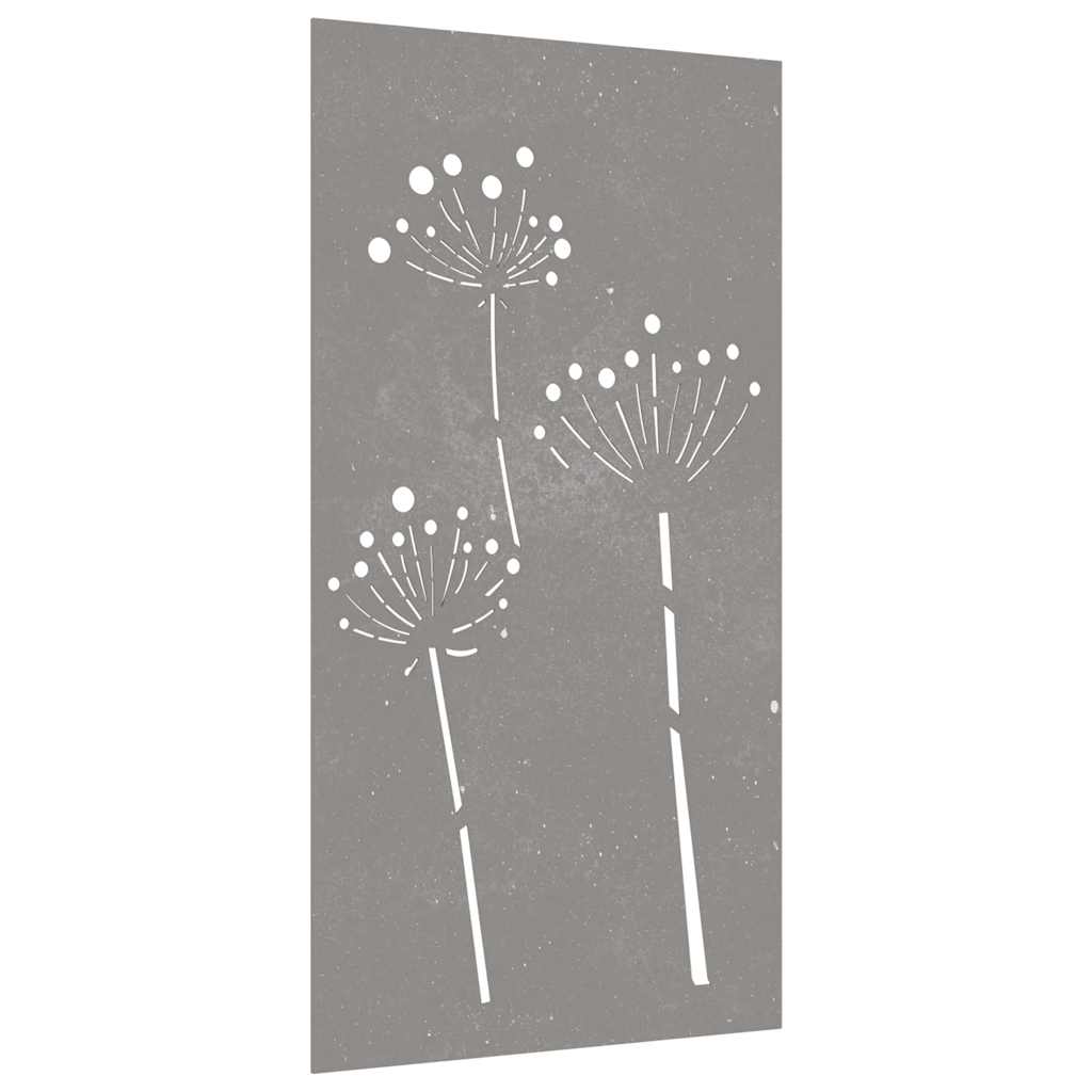 virágmintás corten acél kerti faldísz 105 x 55 cm