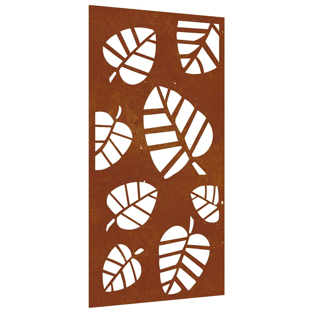 levélmintás corten acél kerti faldísz 105 x 55 cm