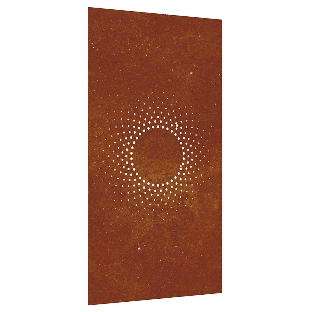 napmintás corten acél kerti faldísz 105 x 55 cm
