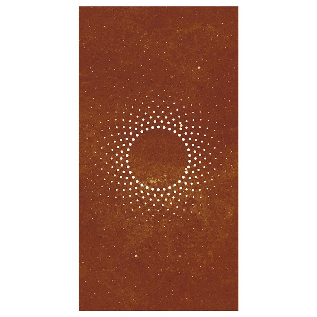 napmintás corten acél kerti faldísz 105 x 55 cm