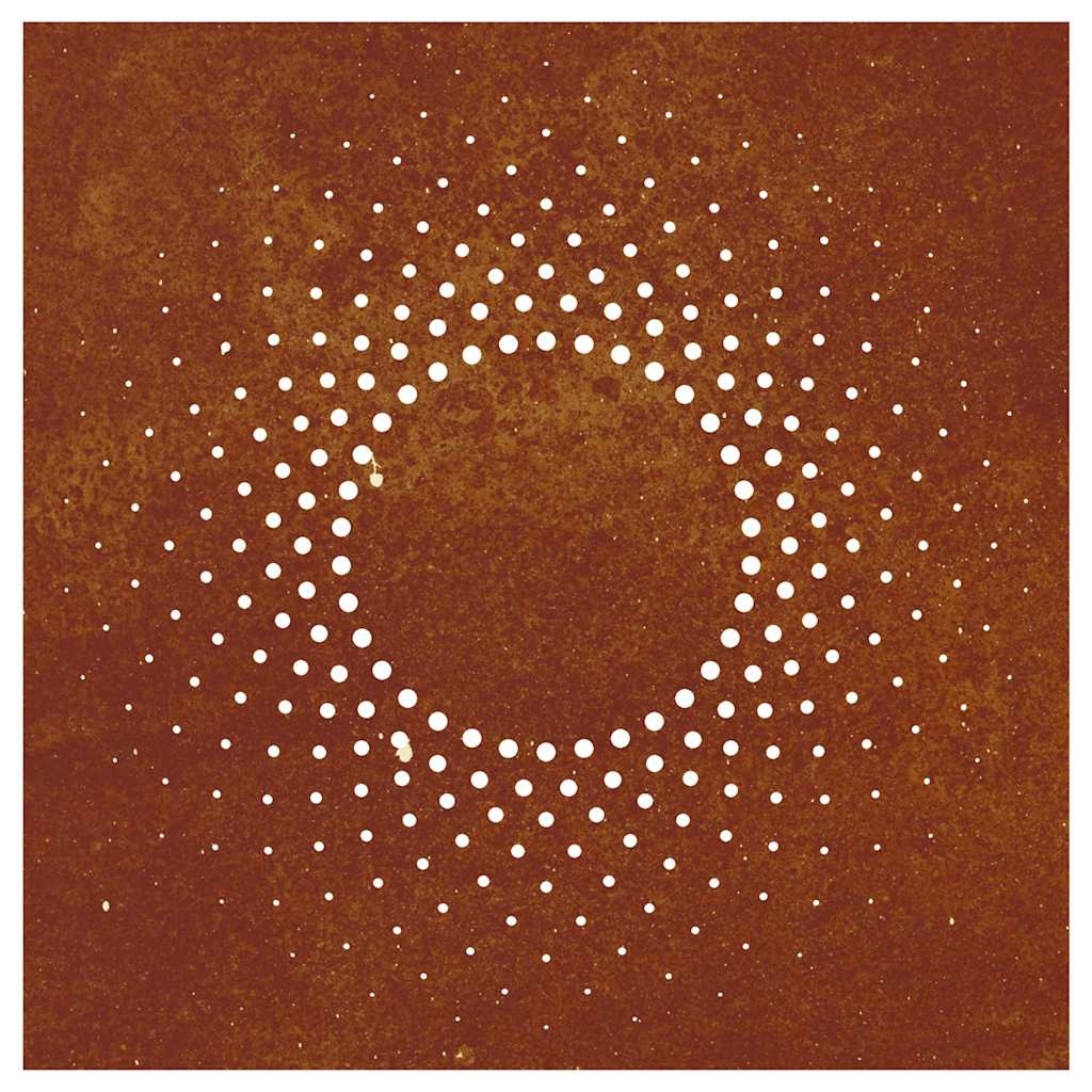 napmintás corten acél kerti faldísz 55 x 55 cm