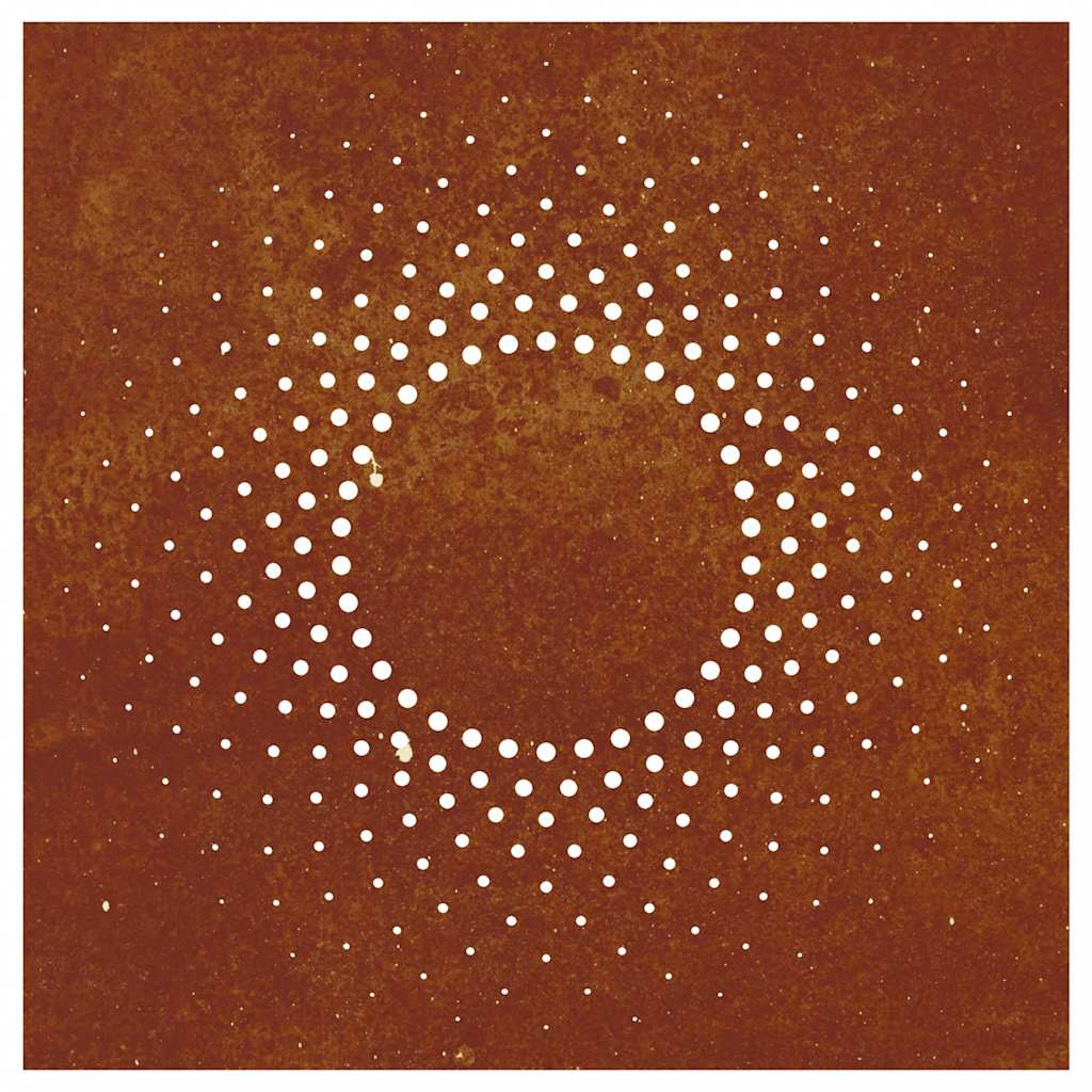 napmintás corten acél kerti faldísz 55 x 55 cm