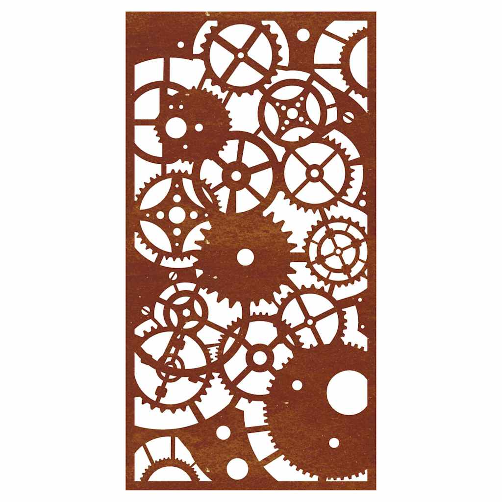 fogaskerék mintás corten acél kerti faldísz 105 x 55 cm