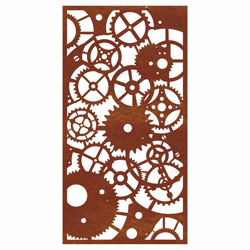 fogaskerék mintás corten acél kerti faldísz 105 x 55 cm