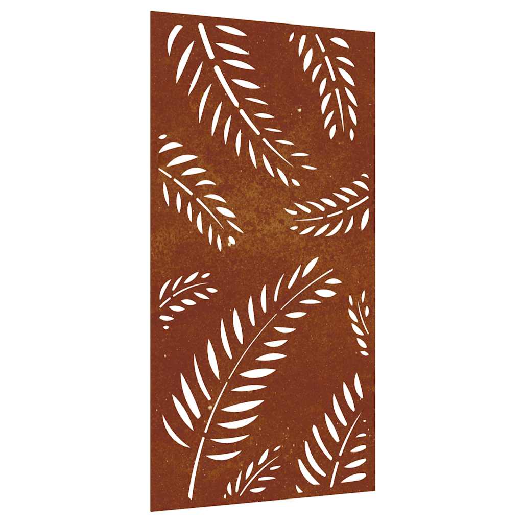 levélmintás corten acél kerti faldísz 105 x 55 cm