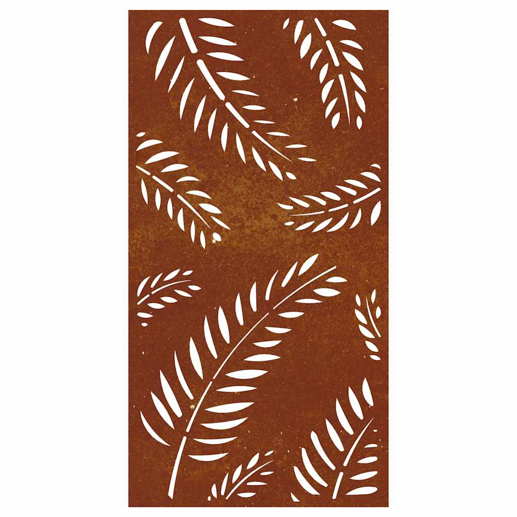 levélmintás corten acél kerti faldísz 105 x 55 cm