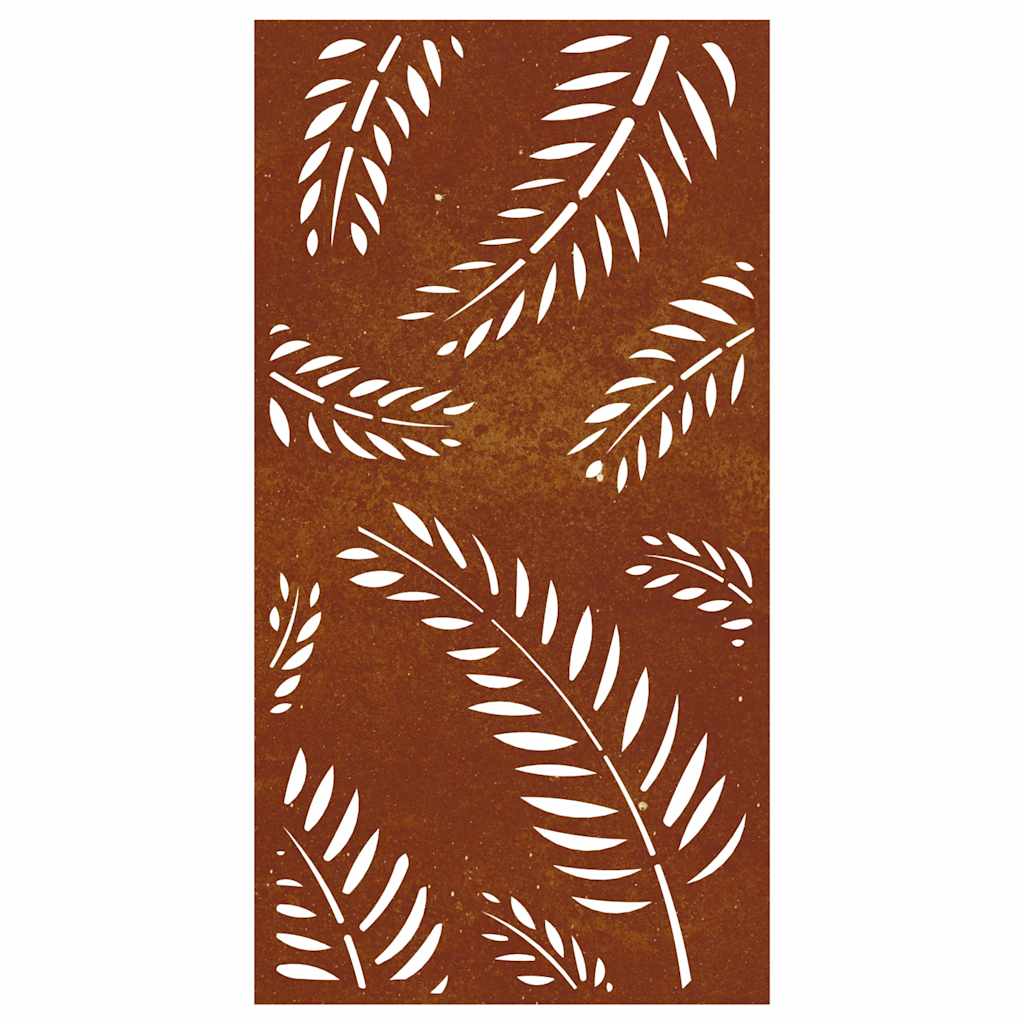 levélmintás corten acél kerti faldísz 105 x 55 cm