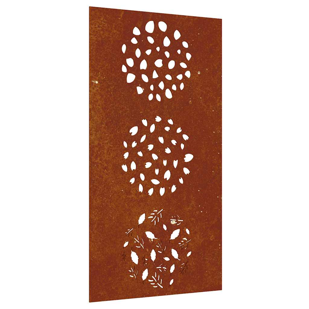 levélmintás corten acél kerti faldísz 105 x 55 cm