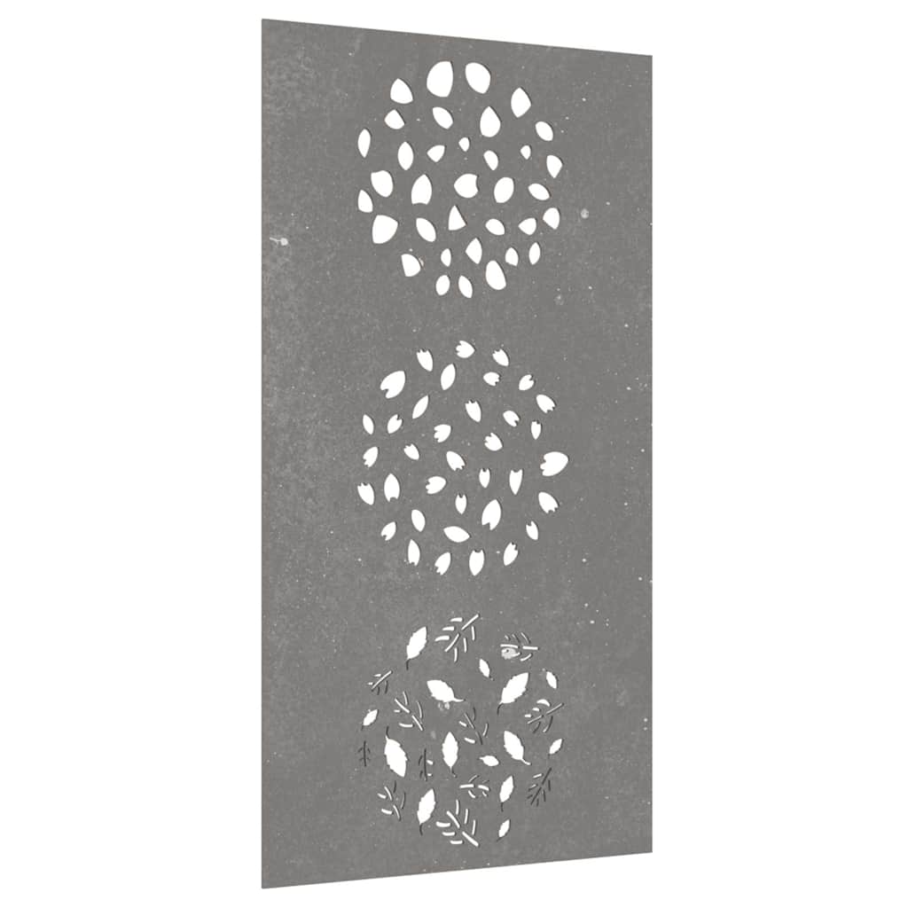levélmintás corten acél kerti faldísz 105 x 55 cm