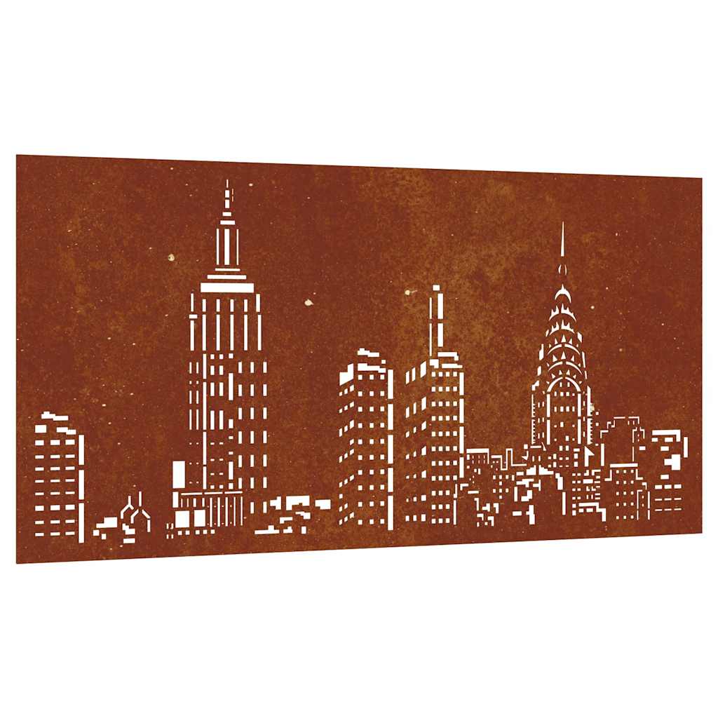 látkép mintás corten acél kerti faldísz 105 x 55 cm