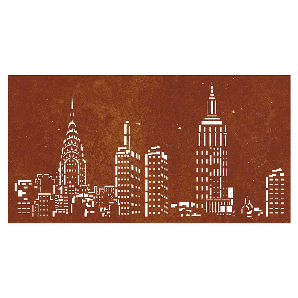látkép mintás corten acél kerti faldísz 105 x 55 cm