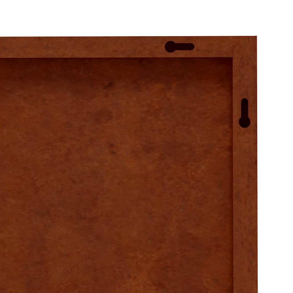levélmintás corten acél kerti faldísz 105 x 55 cm