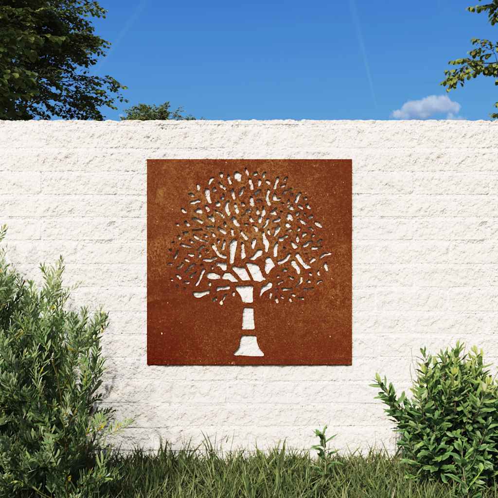 famintás corten acél kerti faldísz 55 x 55 cm