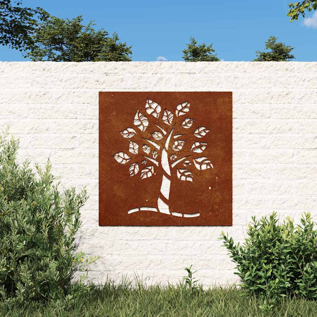 famintás corten acél kerti faldísz 55 x 55 cm