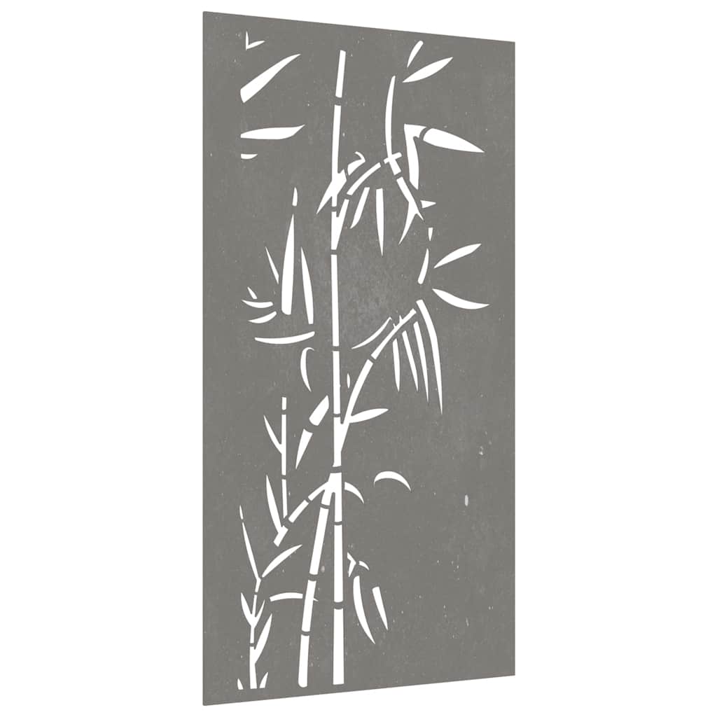 bambuszmintás corten acél kerti faldísz 105 x 55 cm