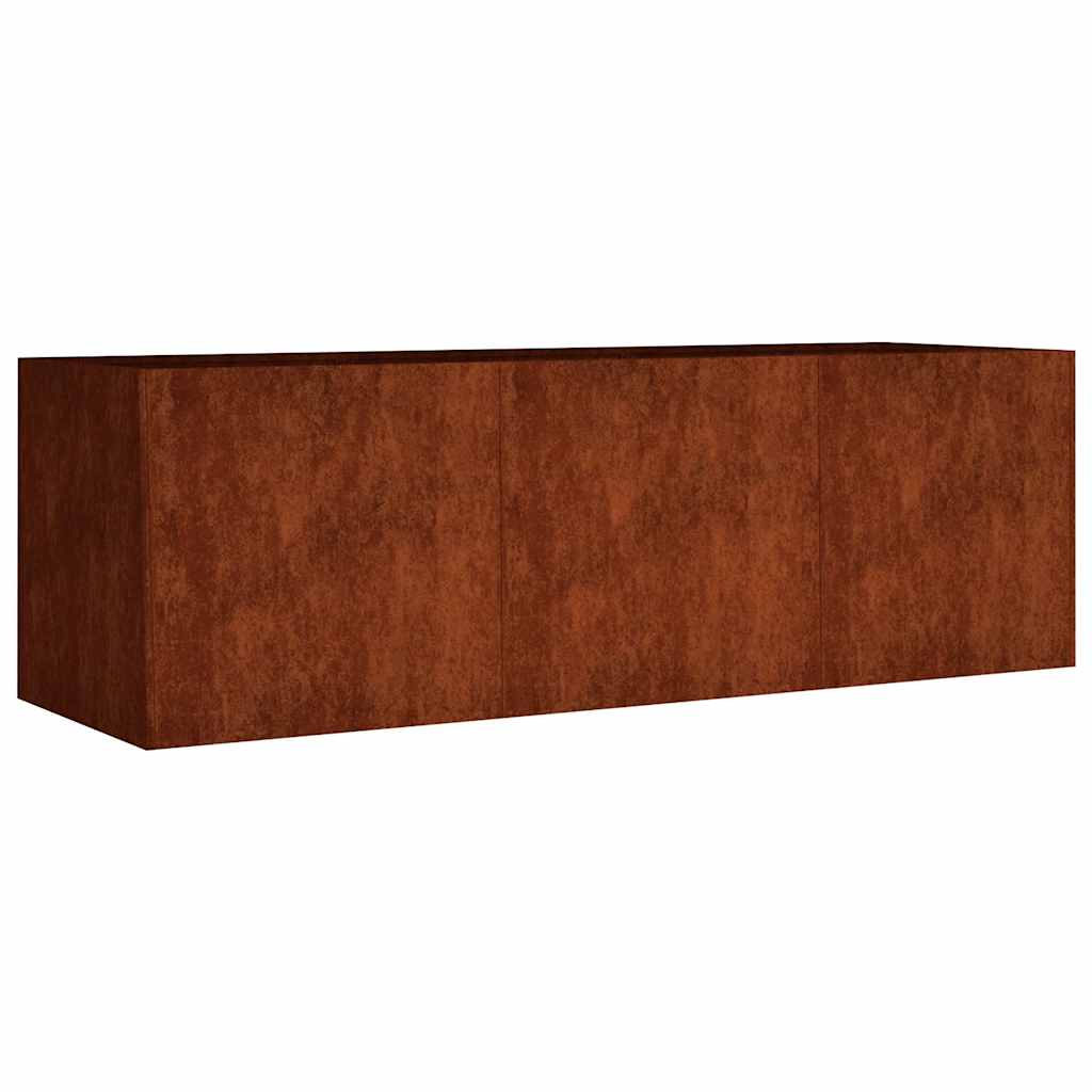 corten acél kerti magaságyás 120 x 40 x 40 cm