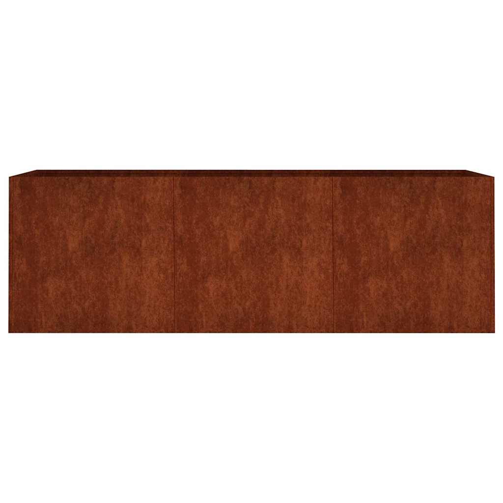 corten acél kerti magaságyás 120 x 40 x 40 cm