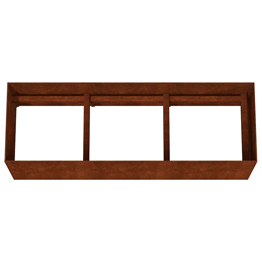 corten acél kerti magaságyás 120 x 40 x 40 cm