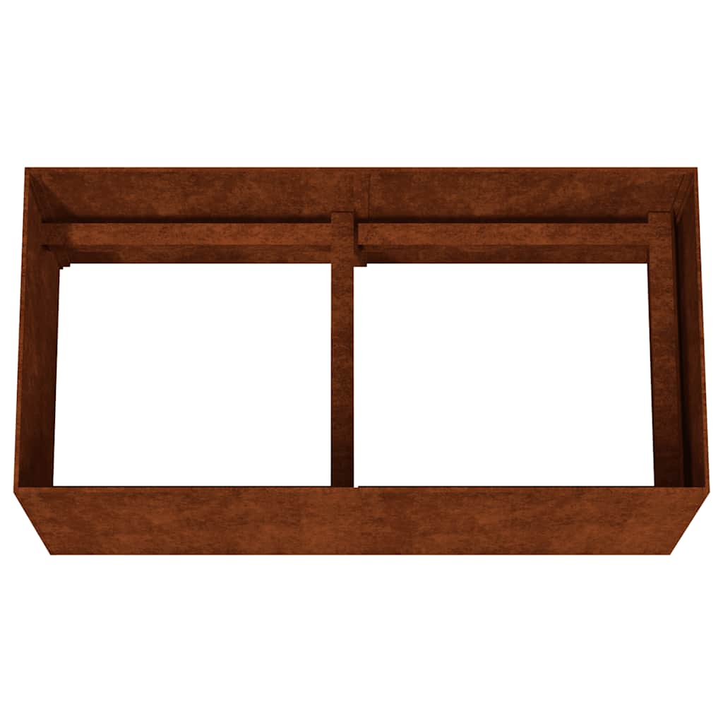 corten acél kerti magaságyás 200x40x40 cm