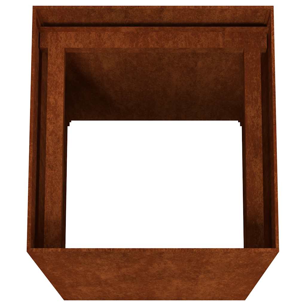 corten acél növénytartó 40x40x80 cm
