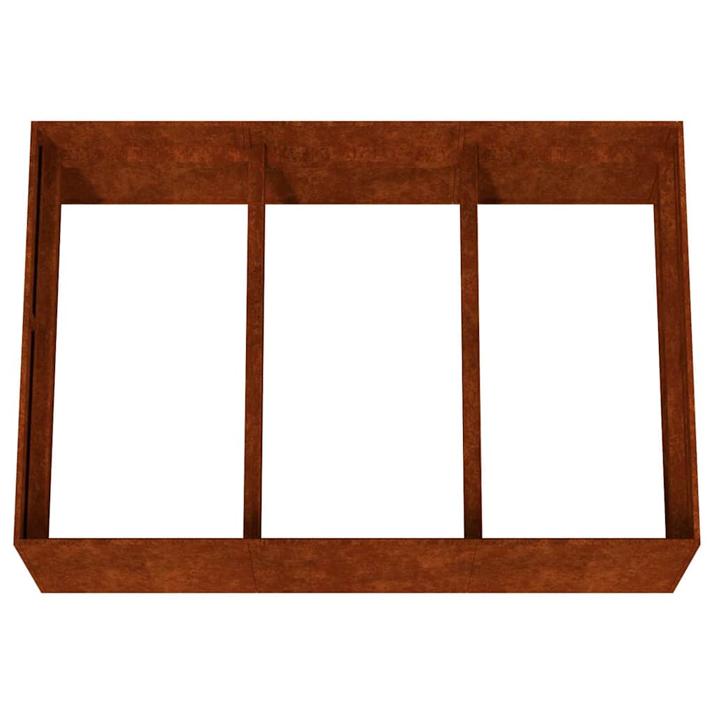 corten acél kerti magaságyás 120x80x40 cm