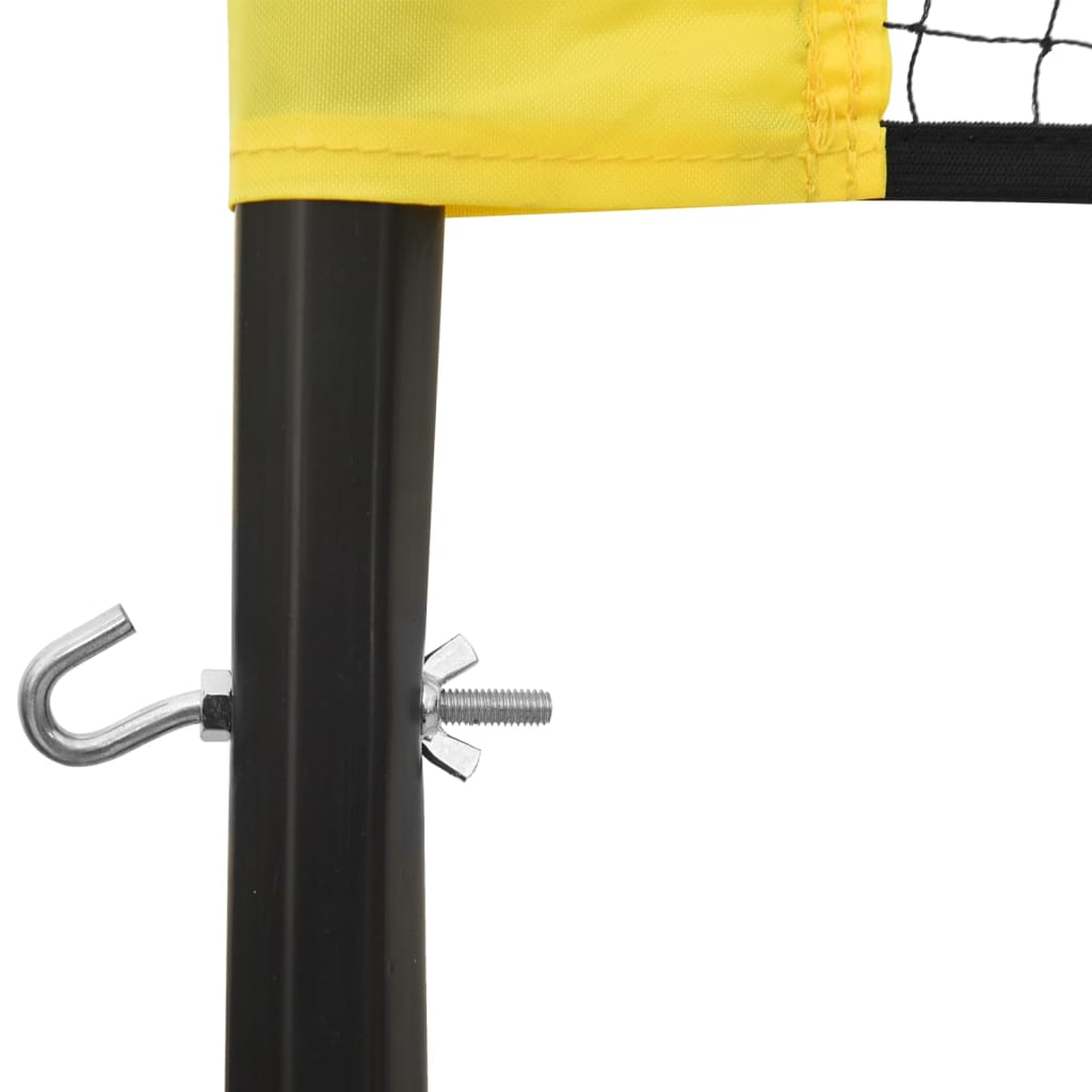 sárga és fekete polietilén szövet röplabdaháló 823 x 244 cm