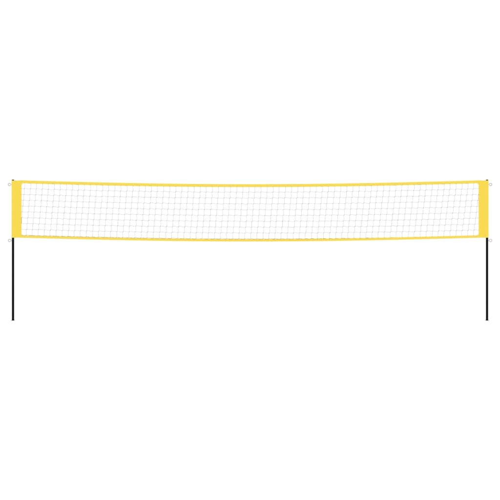sárga és fekete PE szövet tollaslabda háló 600 x 155 cm