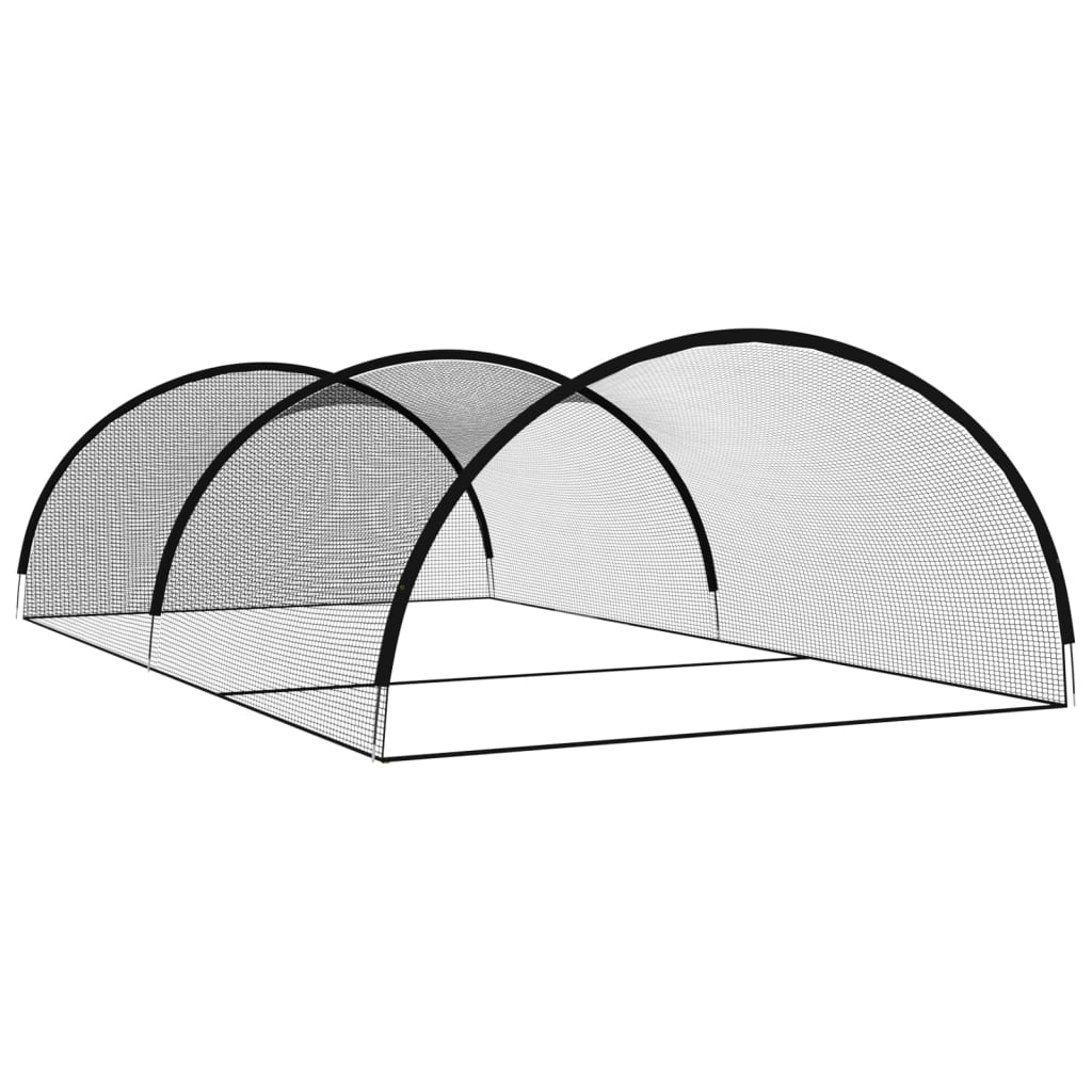 fekete poliészter baseball labdafogó háló 900x400x250 cm
