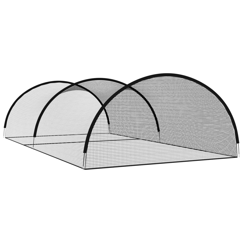 fekete poliészter baseball labdafogó háló 900x400x250 cm