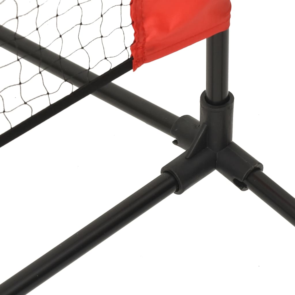 fekete és piros poliészter teniszháló 300x100x87 cm