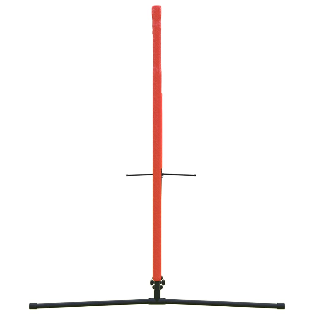 fekete és piros poliészter teniszháló 500x100x87 cm