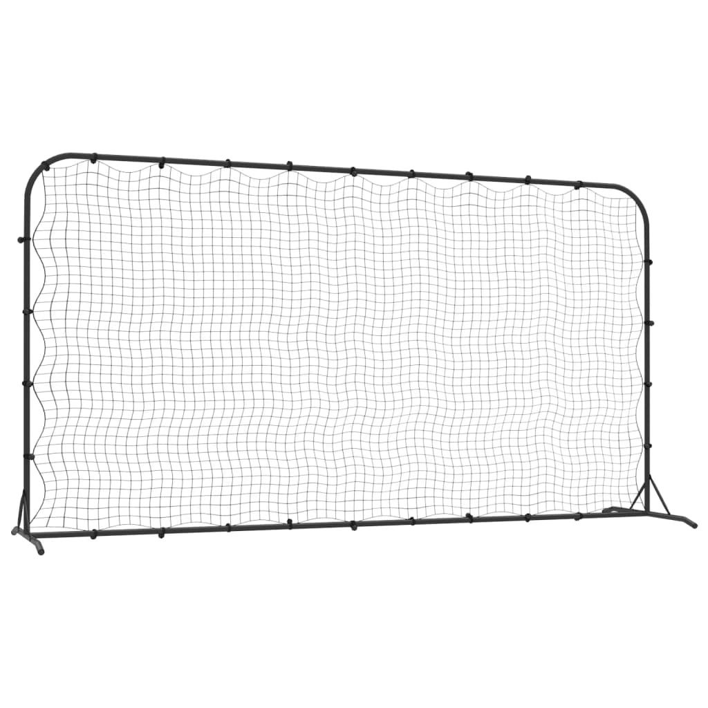 fekete HDPE foci-visszapattanó háló 366 x 90 x 183 cm