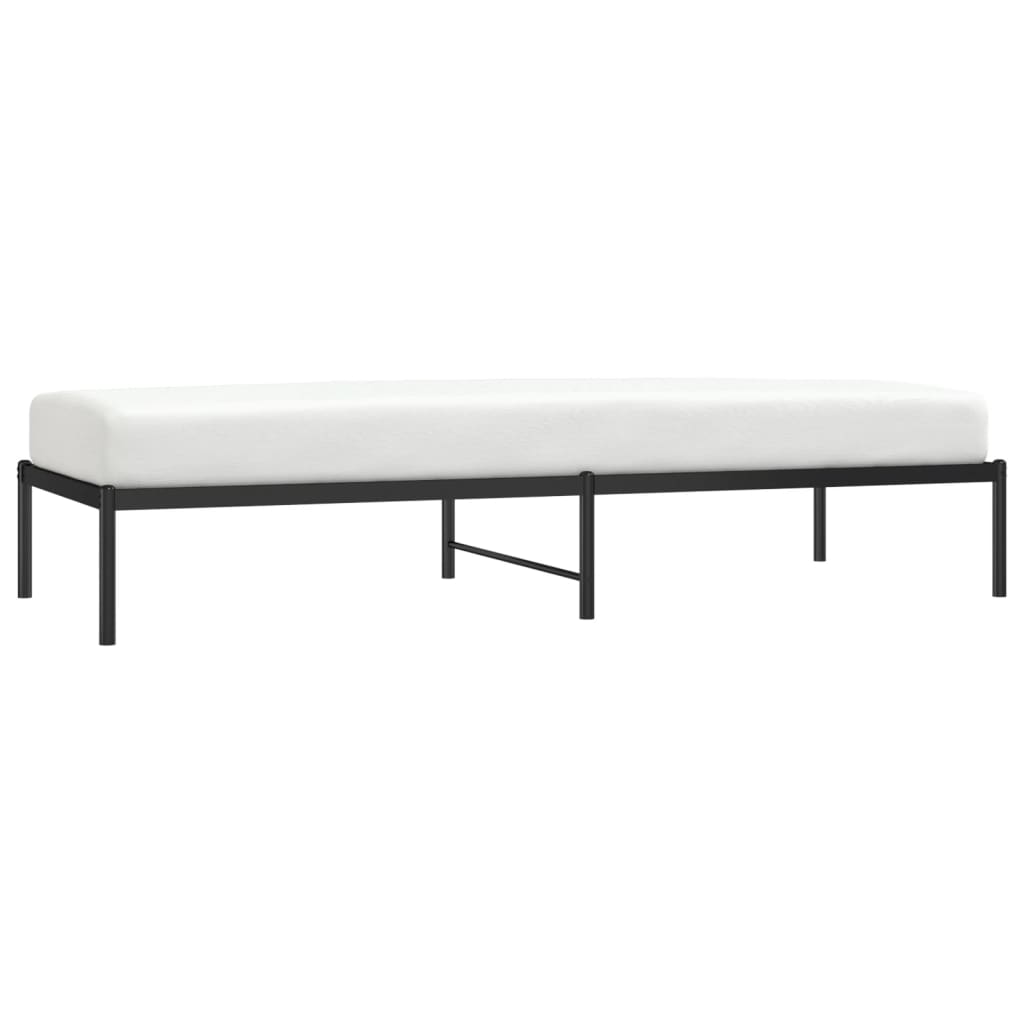 fekete fém ágykeret 80 x 200 cm