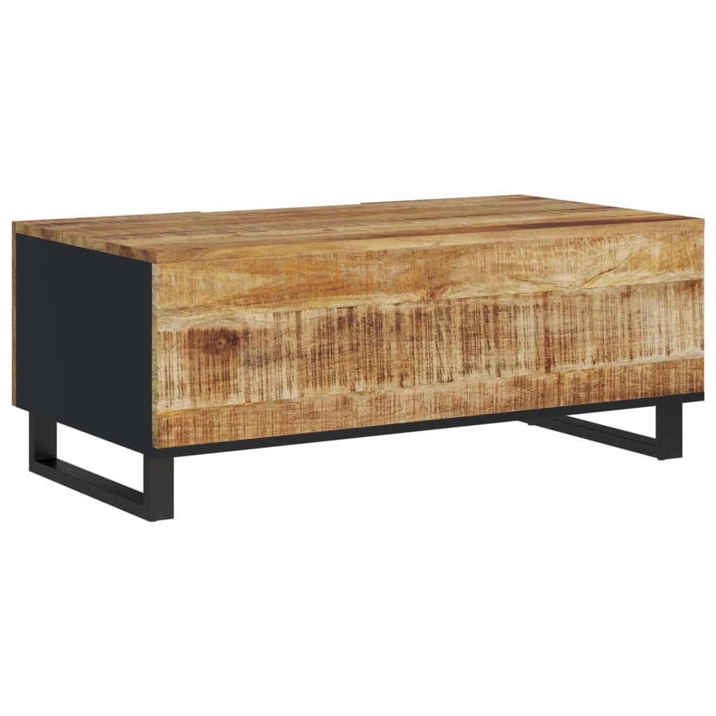 tömör mangófa és szerelt fa dohányzóasztal 100 x 54 x 40 cm
