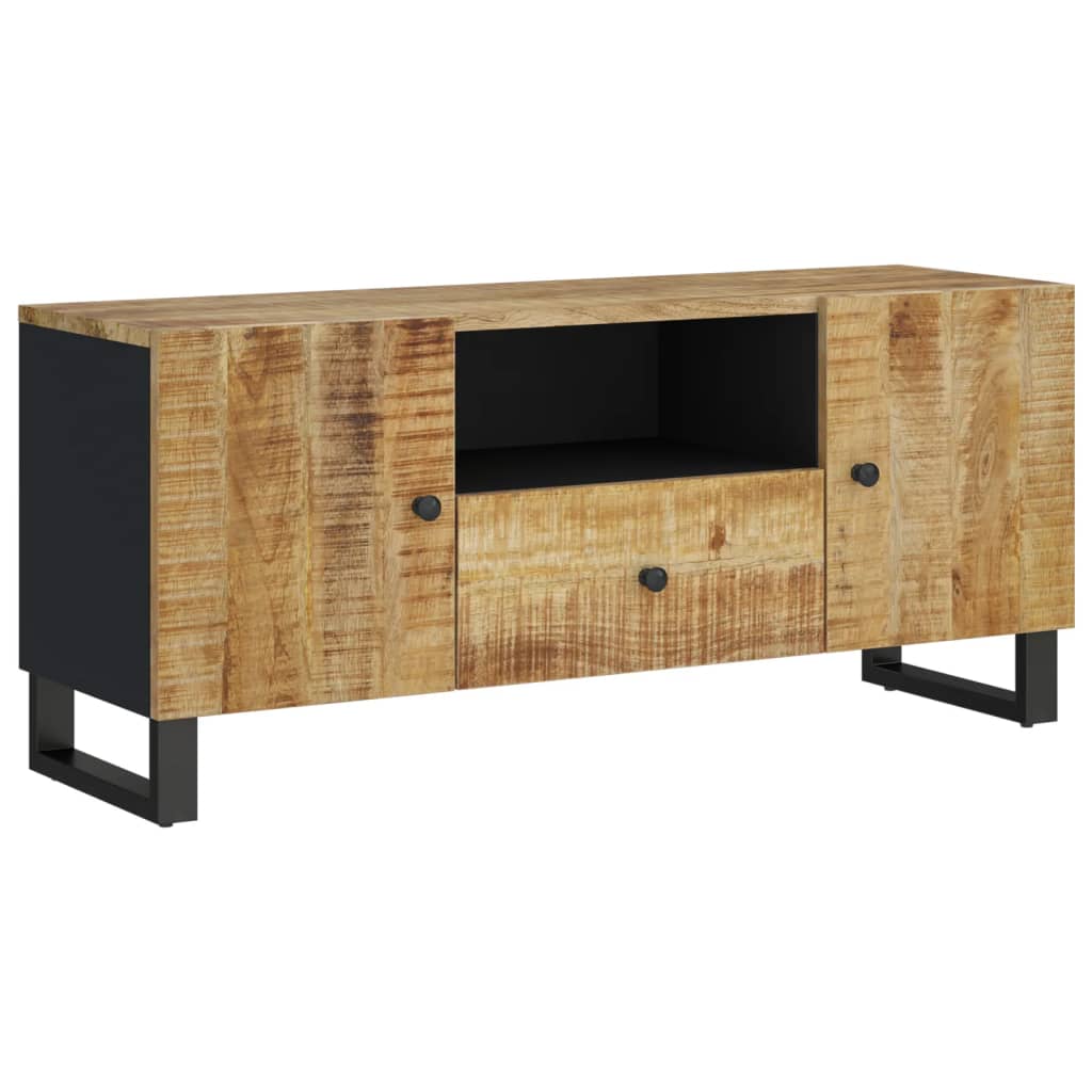 tömör mangófa és szerelt fa TV-szekrény 105 x 33,5 x 46 cm