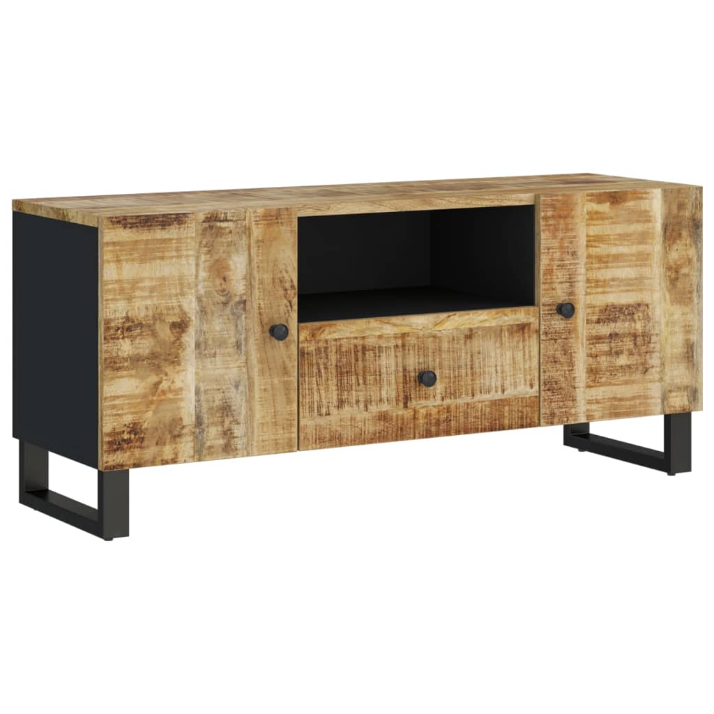 tömör mangófa és szerelt fa TV-szekrény 105 x 33,5 x 46 cm