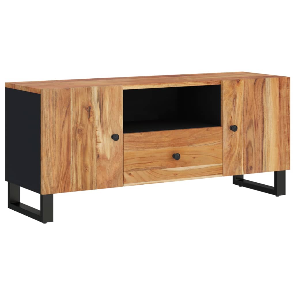 tömör akácfa és szerelt fa TV-szekrény 105 x 33,5 x 46 cm