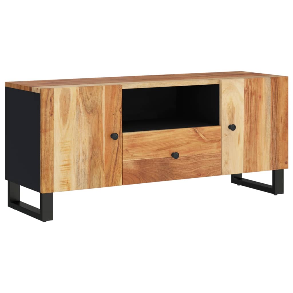 tömör akácfa és szerelt fa TV-szekrény 105 x 33,5 x 46 cm