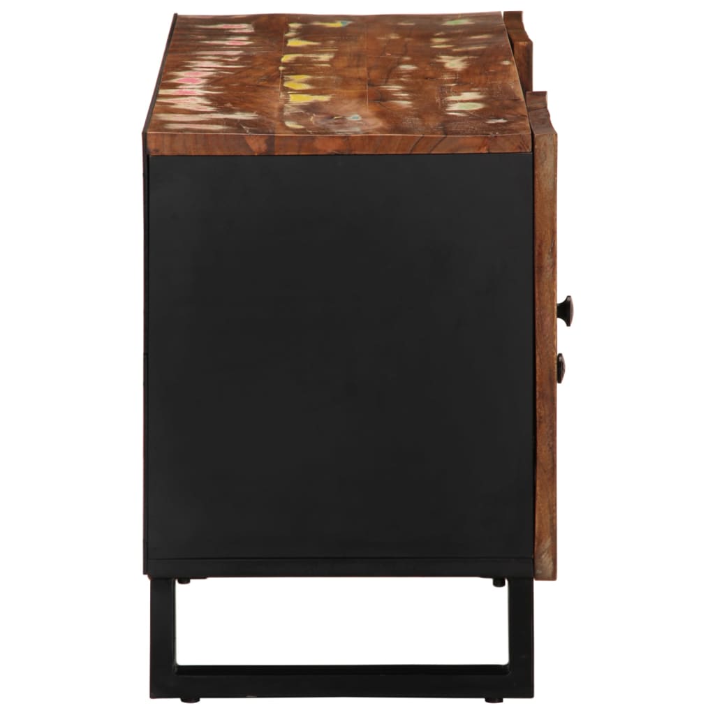 tömör újrahasznosított és szerelt fa TV-szekrény 105x33,5x46 cm