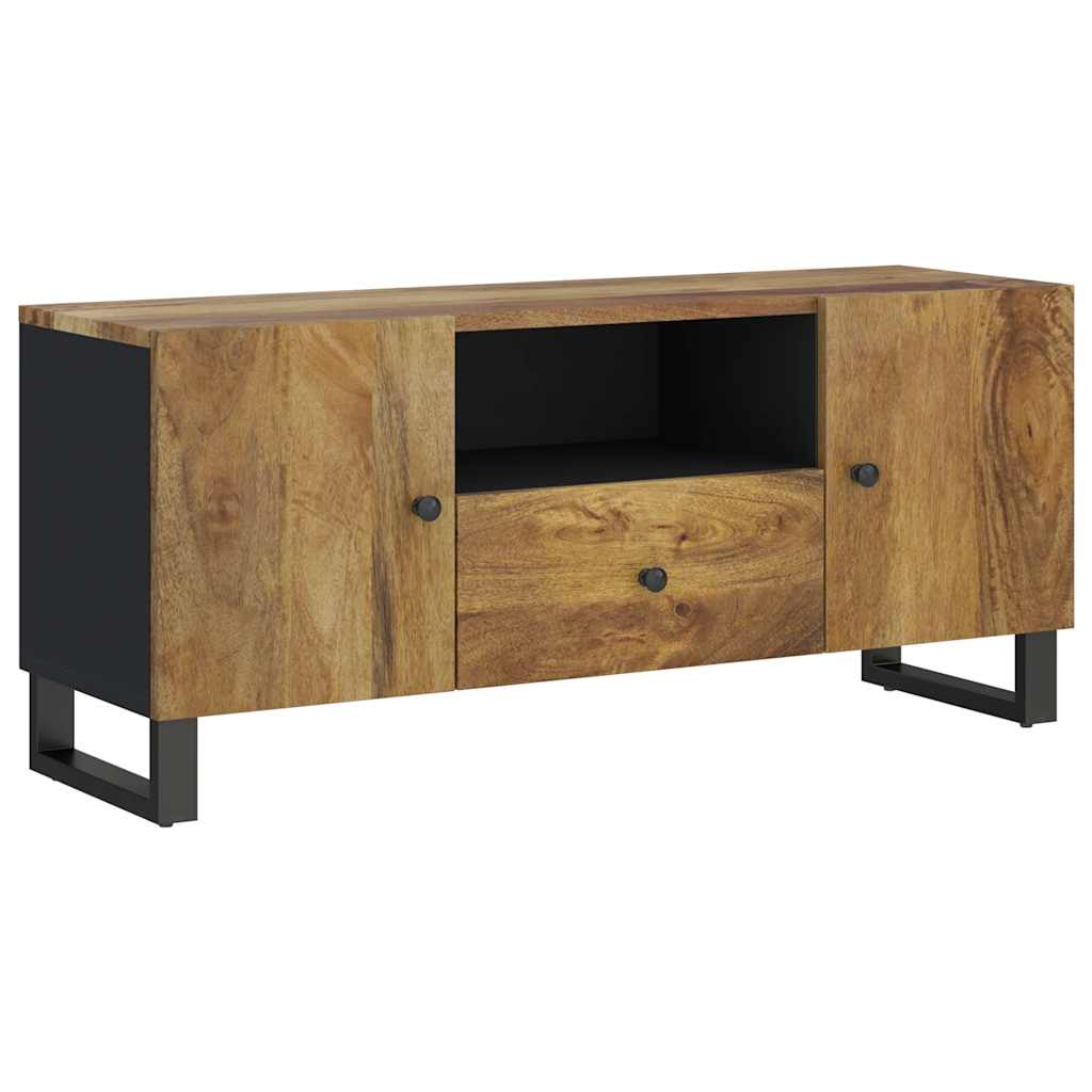 tömör mangófa és szerelt fa TV-szekrény 105 x 33,5 x 46 cm