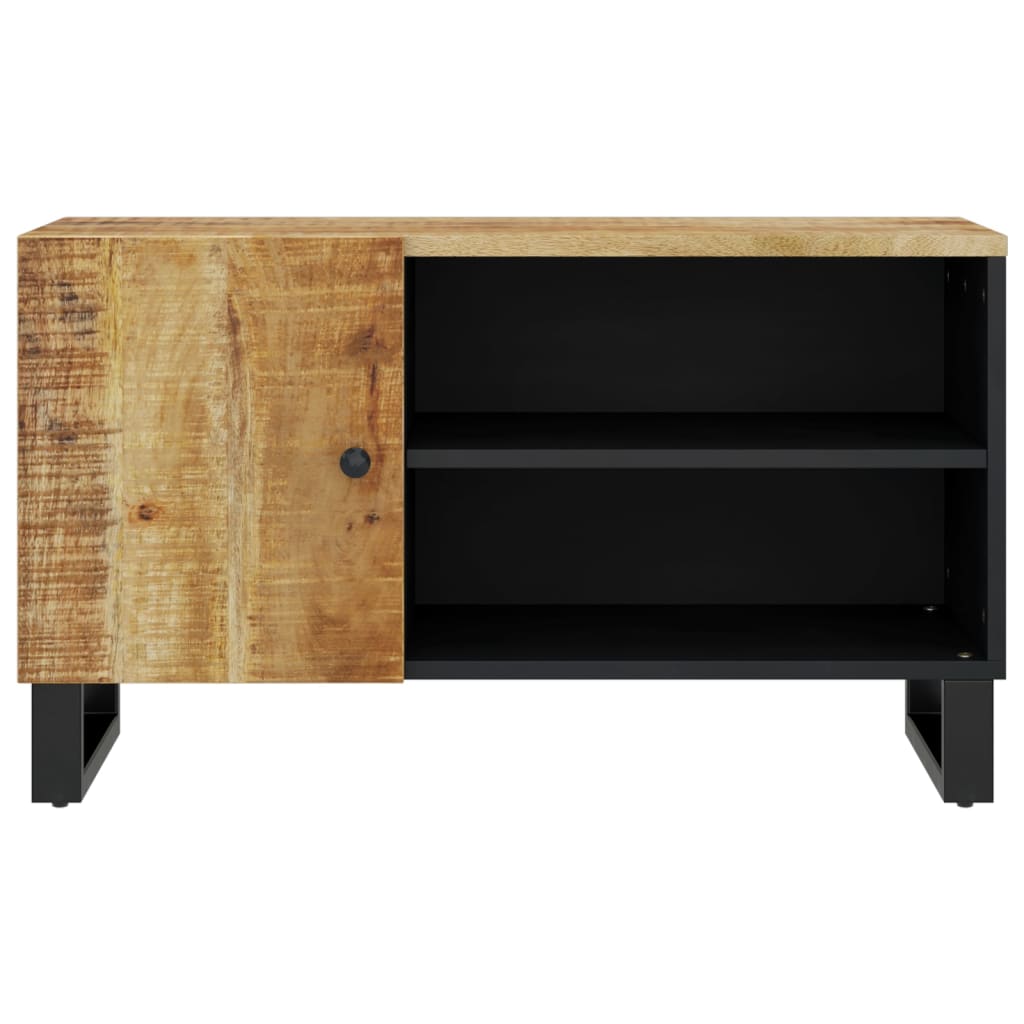 tömör mangó- és szerelt fa TV-szekrény 80 x 33 x 46 cm