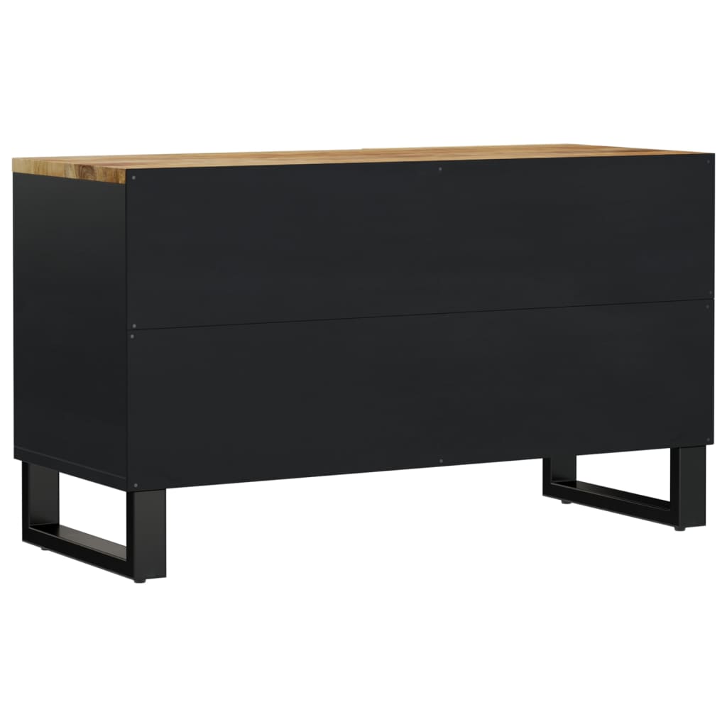 tömör mangó- és szerelt fa TV-szekrény 80 x 33 x 46 cm