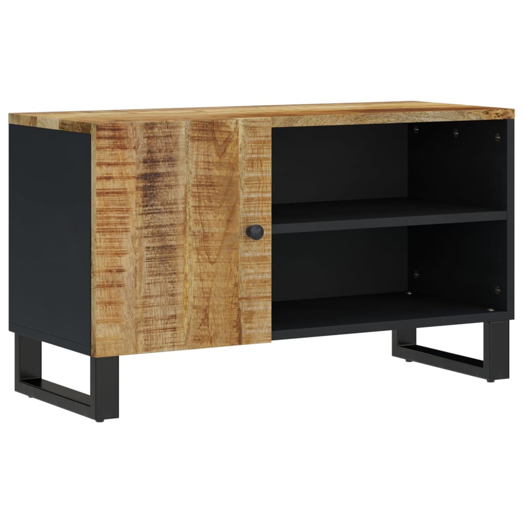 tömör mangó- és szerelt fa TV-szekrény 80 x 33 x 46 cm