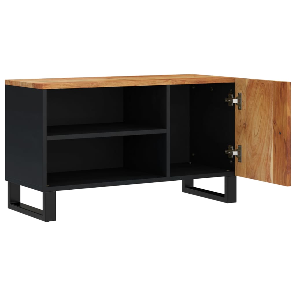 tömör akácfa és szerelt fa TV-szekrény 80 x 33 x 46 cm