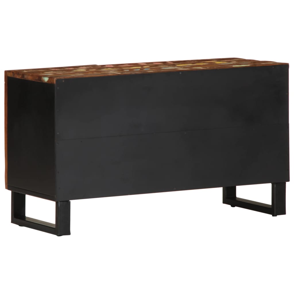 tömör újrahasznosított és szerelt fa TV-szekrény 80x33x46 cm