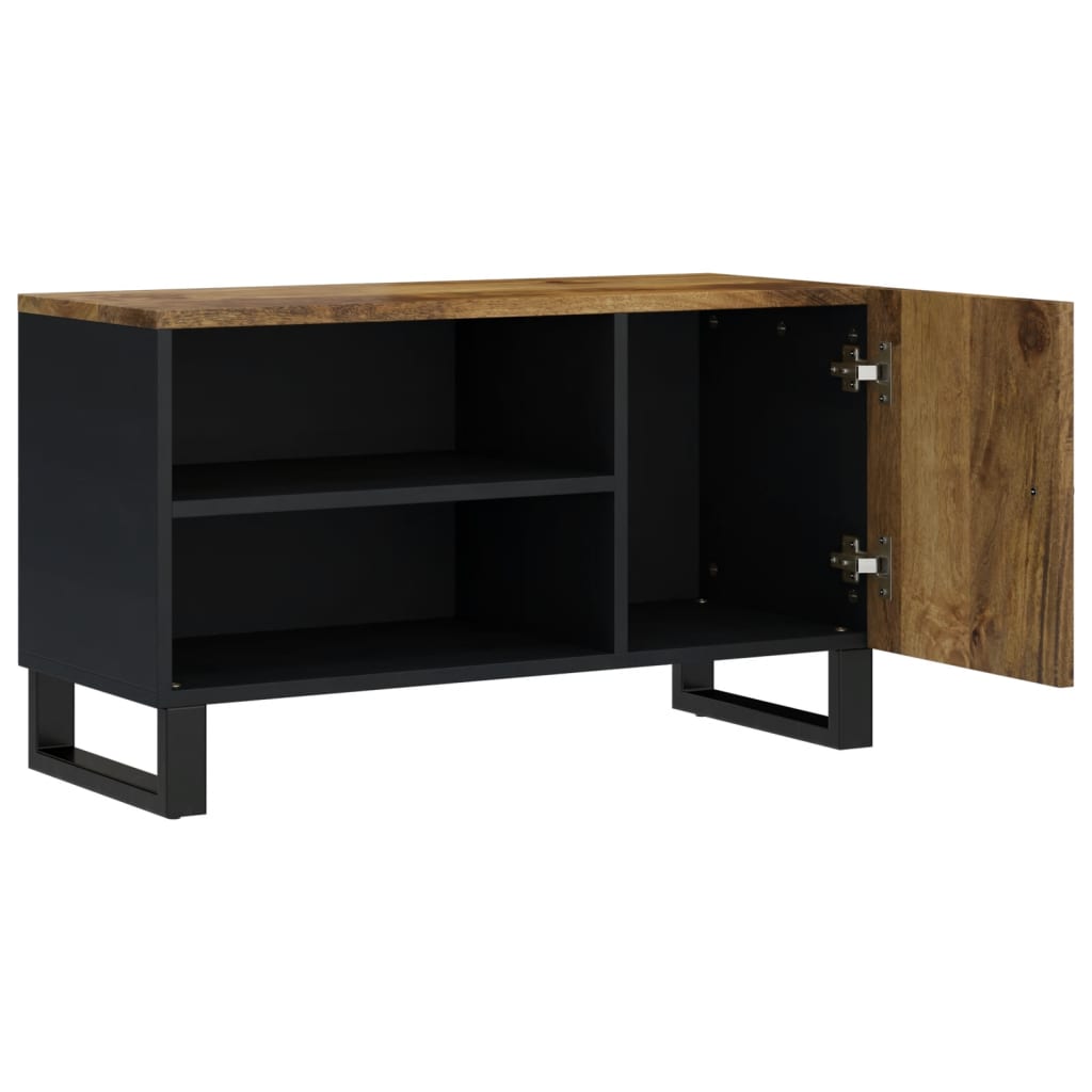 tömör mangó- és szerelt fa TV-szekrény 80 x 33 x 46 cm