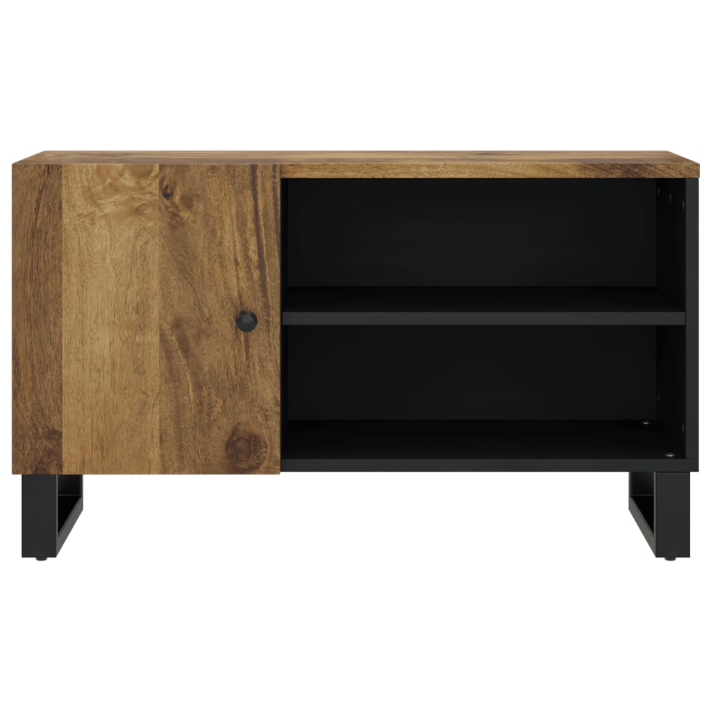 tömör mangó- és szerelt fa TV-szekrény 80 x 33 x 46 cm